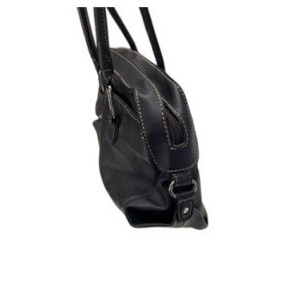 Vintage‎ Hush Puppies Brown Shoulder Bag Satchel with Mirror Stitch Detail - Picture 7 of 7